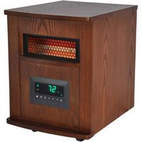 Lifesmart - 6 Element Wood Cabinet Infrared Heater - Brown