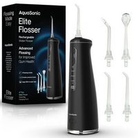 AquaSonic - Elite Flosser - Rechargeable Water Flosser with 4 Tips - Oral Irrigator with 4 Modes ...