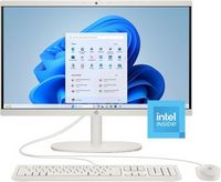 HP - 21.5" All-in-One - Intel Processor N100 2023 - 8GB Memory - 128GB UFS - Cashmere White