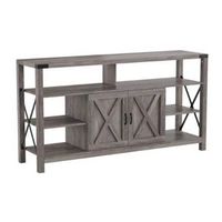 Alamont Home - Wyatt TV Stand for up to 60&quot; TV%27s with Adjustable Shelf and Storage - Coastal Gray...