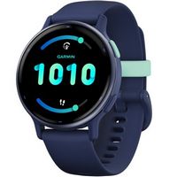 Garmin - vívoactive 5 GPS Smartwatch 42 mm Fiber-reinforced polymer - Metallic Navy Aluminum and ...