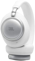 JBL - Live 780NC Over Ear Noise Cancelling Wireless Headphones - White - Back View