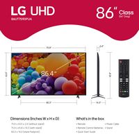 LG - 86” Class UT75 Series LED 4K UHD Smart webOS TV (2024) - Back View