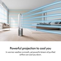 Dyson - Purifier Cool PC1 - Exclusive - White/Silver - Back View