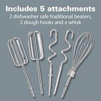 Hamilton Beach - ensemble™ Hand Mixer with Snap-On Case - Red - Back View