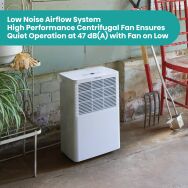 Hisense - 25 Pint 6 Quart Bucket Capacity Dehumidifier - White - Back View