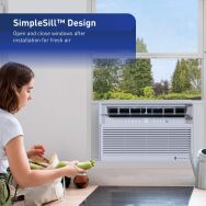 Friedrich - Energy Star 18,000 BTU 1,000 Sq Ft 230V Smart Inverter Window Air Conditioner with Re... - Back View