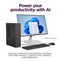 Lenovo - IdeaCentre Tower 8 Desktop - AMD Ryzen 7 250 - 16GB Memory - 1TB SSD - Luna Grey - Back View