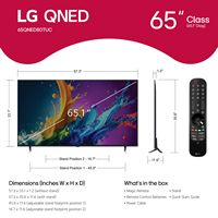 LG - 65” Class 80 Series QNED 4K UHD Smart webOS TV (2024) - Back View