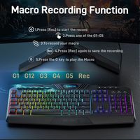 REDRAGON - S101-4 Programmable Gaming Keyboard and Mouse Combo Set, RGB Backlit, 5 Macro Record K... - Back View