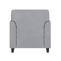 Alamont Home - Hercules Diplomat Contemporary Leather/Faux Leather Reception Chair - Gray - Back View