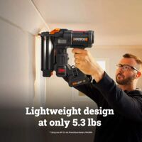 WORX - Nitro WX838L 20V PowerShare Cordless 18GA Brad Nailer (Battery & Charger Included) - Black - Back View