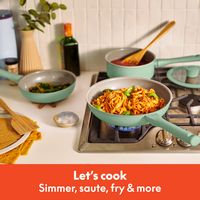Bella - 7-Piece Ceramic Nonstick Cookware Set - Seaglass - Back View