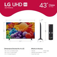 LG - 43” Class UT70 Series LED 4K UHD Smart webOS TV (2024) - Back View