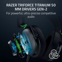 Razer - BlackShark V3 Wireless Over-the-Ear Gaming Headset for Xbox, PC, Mac, Playstation, Ninten... - Back View