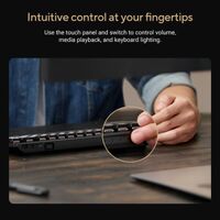 ASUS - ProArt KD300 65% Wireless Mechanical RGB Keyboard with RX Red Low-Profile Switches - Black - Back View