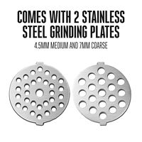 Weston - #5 Electric Meat Grinder & Sausage Stuffer - White - Back View