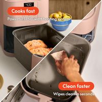 Bella - Fits-anywhere Kitchenware: 6-qt. Slim Air Fryer - Blossom - Back View