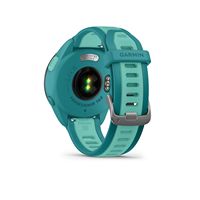 Garmin - Forerunner 165 Music GPS Smartwatch 43 mm Fiber-Reinforced Polymer - Turquoise/Aqua - Back View