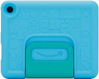 Amazon - Fire HD 8 Kids tablet, ages 3-7 | 3GB memory, 13-hr battery, 32GB, (2024 release) - Blue - Back View