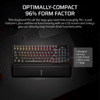 CORSAIR - VANGUARD 96 WIRELESS Mechanical Gaming Keyboard - Black - Back View