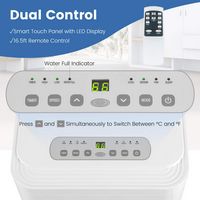 Costway 6000 BTU Portable Air Conditioner Cools up to 250 sq.ft 3-in-1 AC Unit With Cool Dehum Fa... - Back View