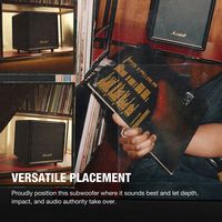 Marshall - Heston Sub 200 Subwoofer with Deep Bass and Bluetooth LE Connectivity for TV / Movies ... - Back View