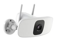 Lorex - 2K Floodlight Wi-Fi Security Camera (with App Controlled Horizontal Pan) - White - Back View