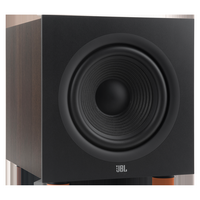 JBL - Stage 200P 10-Inch Powered Subwoofer - Espresso - Back View