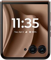 Motorola - razr+ 2025 256GB (Unlocked) - PANTONE Mocha Mousse - Back View