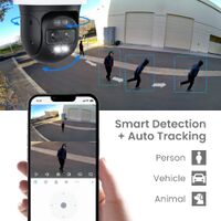 Reolink - 8 - Channel, 4 - Bullet 1 - Pan Tilt Auto Track Camera Indoor/Outdoor 4K 8MP PoE 2TB NV... - Back View