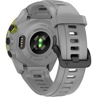 Garmin - Approach S70 GPS Smartwatch 42mm Ceramic - Black Ceramic Bezel with Powder Gray Silicone... - Back View