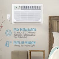 Keystone - Energy Star 12,000 BTU 230V Through-the-Wall Air Conditioner with Follow Me LCD Remote... - Back View