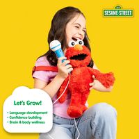 Singing Machine - Sesame Street Karaoke Plush Backpack, Sing-Along Microphone & Speaker with Reco... - Back View