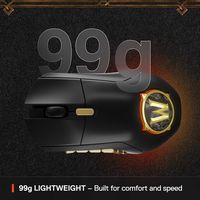 SteelSeries - Aerox 9 Wireless World of Warcraft Edition RBG Optical Gaming Mouse with 18 Program... - Back View