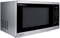 Sharp - 1.4 cu ft Countertop Microwave With Sensor Cooking - Stainless Steel - Back View