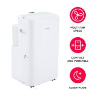 Frigidaire - 115V 14,000 BTU 450 Sq. Ft. Portable Air Conditioner - White - Back View