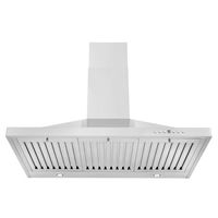 ZLINE - 30 inches - Externally Vented & Convertible - Wall Range Hood - Silver - Back View