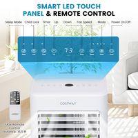 Costway 5000 BTU Portable Air Conditioner Cools up to 250 Sq.Ft 4-in-1 AC Unit with Cool Fan Dehu... - Back View