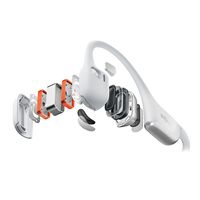 Shokz - OpenRun Pro 2 Bone Conduction Open-Ear Bluetooth Sports Headphones - Silver - Back View