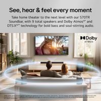 LG - 5.1.1-Channel S70TR Home Theater Soundbar with Wireless Subwoofer and Rear Speakers, Dolby A... - Back View