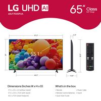 LG - 65” Class UT70 Series LED 4K UHD Smart webOS TV (2024) - Back View