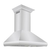 ZLINE - 30 inches - Convertible - Wall Range Hood - Silver - Back View
