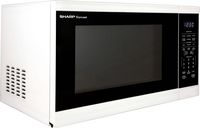Sharp - 1.4 cu ft Countertop Microwave With Sensor Cooking - White - Back View