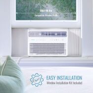 Keystone - 18,000 BTU 1,000 Sq. Ft. 230V Window Mounted Inverter Air Conditioner - White - Back View