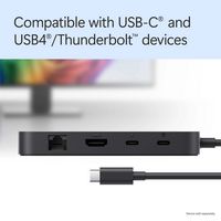 Microsoft - Surface USB4 Dock - Black - Back View