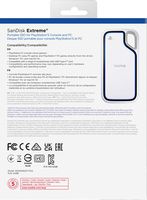 SanDisk - Extreme Game Drive for PlayStation5 1TB External USB Type C Portable SSD - White - Back View