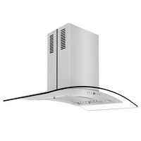 ZLINE - 36 inches - Externally Vented - Island Range Hood - Stainless steel - Back View