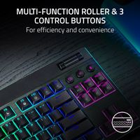 Razer - BlackWidow V4 Low-profile HyperSpeed Wireless TKL Mechanical Orange Tactile Switch Gaming... - Back View
