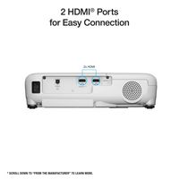 Epson - EX3290 3-Chip 3LCD WXGA Projector - White - Back View